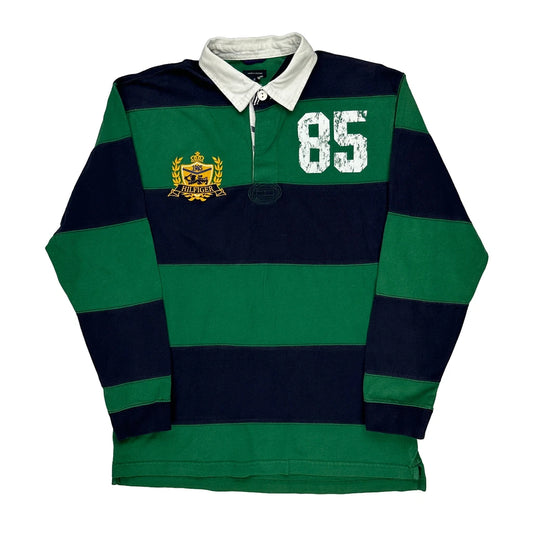 Tommy Hilfiger Striped Rugby Shirt - XL White Cotton