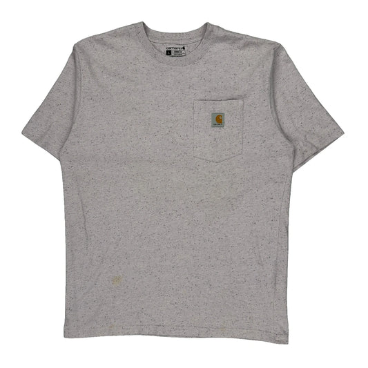 Carhartt T-Shirt - Large Grey Cotton