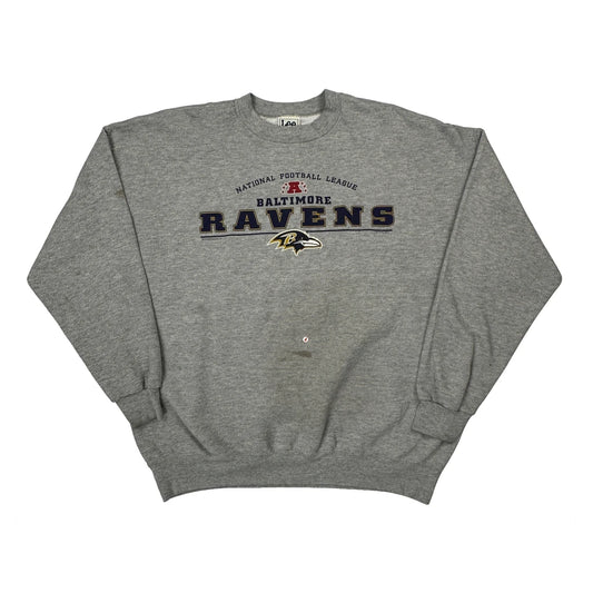 Vintage Baltimore Ravens Nfl Football Sweatshirt - 2XL Grey Cotton