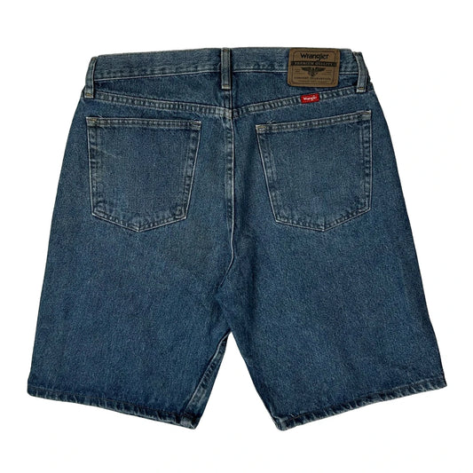 Wrangler Denim Shorts - 32W 10L Blue Cotton