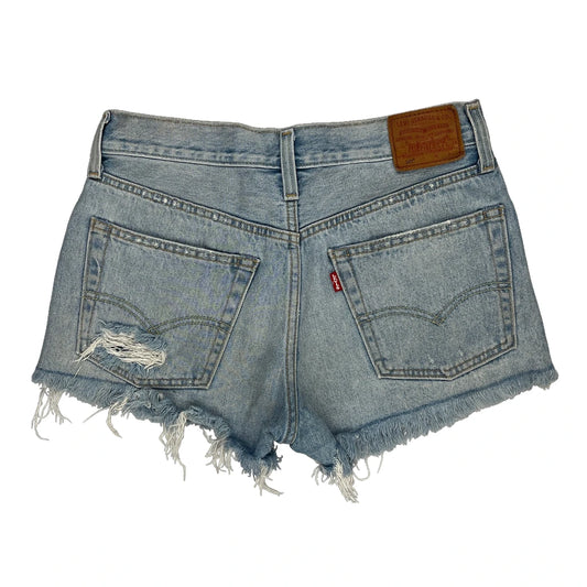 Levis Denim Shorts - 28W UK 8 Light Wash Cotton