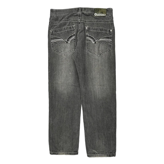 Southpole Wide Leg Jeans - 36W 29L Gray Cotton