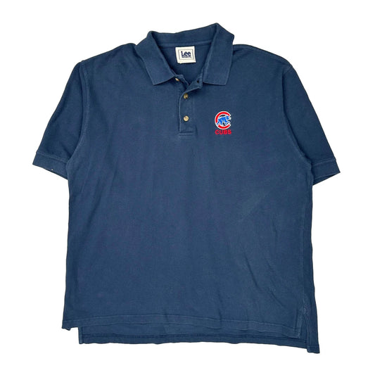 Chicago Cubs Lee Sport Mlb Polo Shirt - XL Navy Cotton