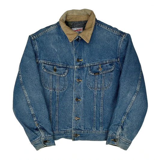 70S Lee Stormrider Denim Jacket - Large Blue Denim