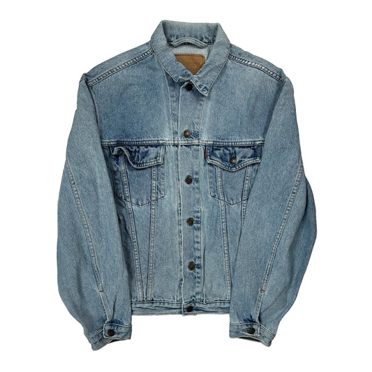 Living Legend Levis Graphic Denim Jacket - Medium Light Wash Denim