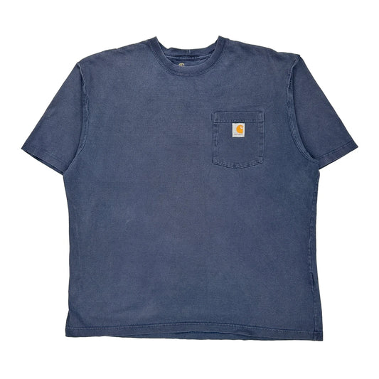 Carhartt T-Shirt - Large Blue Cotton