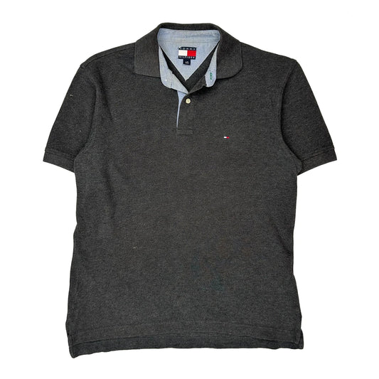 Tommy Hilfiger Polo Shirt - Large Grey Cotton