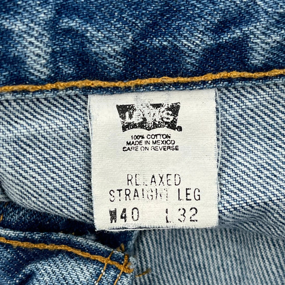 Relaxed Straight Leg Levis Jeans - 38W 32L Blue Cotton