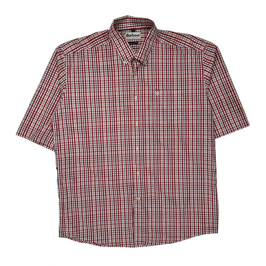 Barbour Short Sleeve Shirt - XL White Cotton