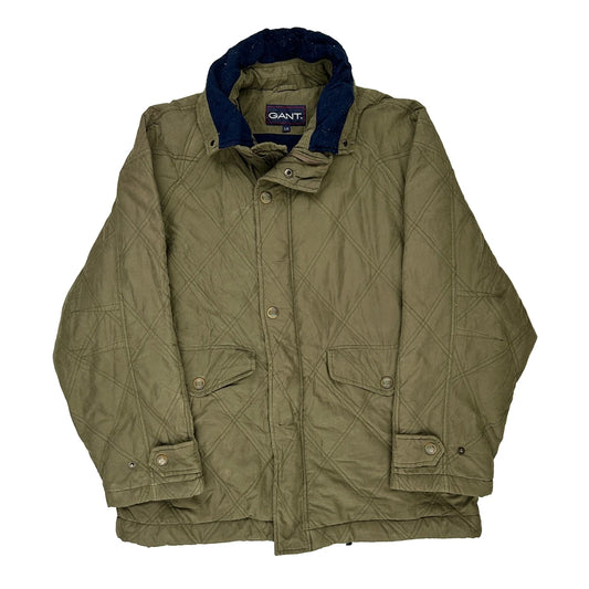 Quilted Gant Jacket - Large Beige Polyester