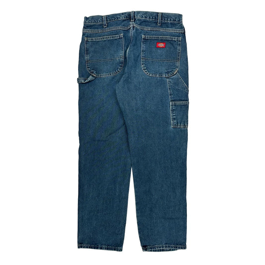 Dickies Carpenter Pants - 34W 32L Blue Cotton