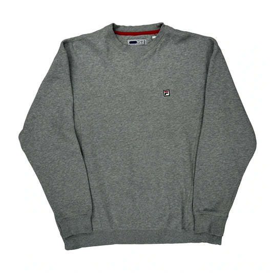 Fila Sweatshirt - Large Grey Cotton Blend
