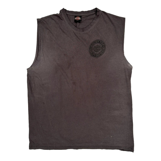 Rocky Top Harley Davidson Graphic Vest - 3XL Grey Cotton