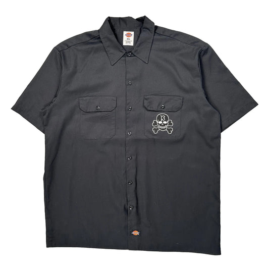 Dickies Short Sleeve Shirt - XL Black Polyester Blend