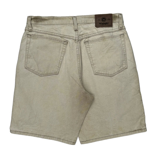 Wrangler Denim Shorts - 32W 9L Beige Cotton