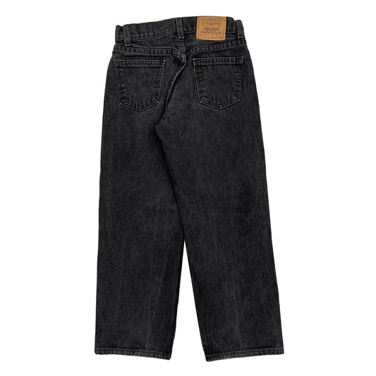 Made In USA Levis 565 Wide Leg Jeans - 25W UK 6 Black Cotton