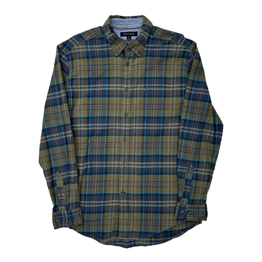 Tommy Hilfiger Checked Shirt - Medium Blue Cotton