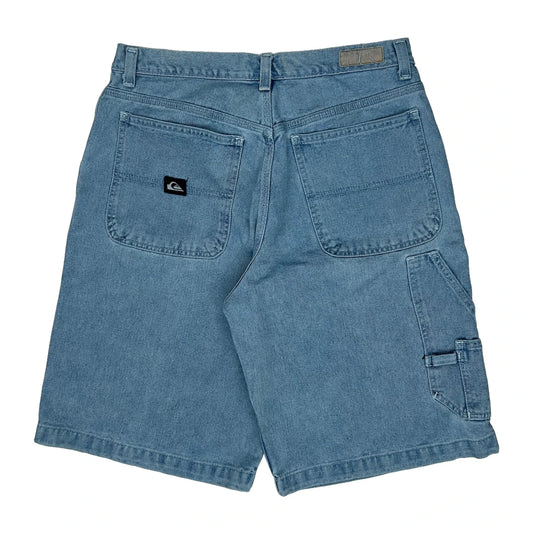 Quiksilver Denim Shorts - 34W 11L Blue Denim