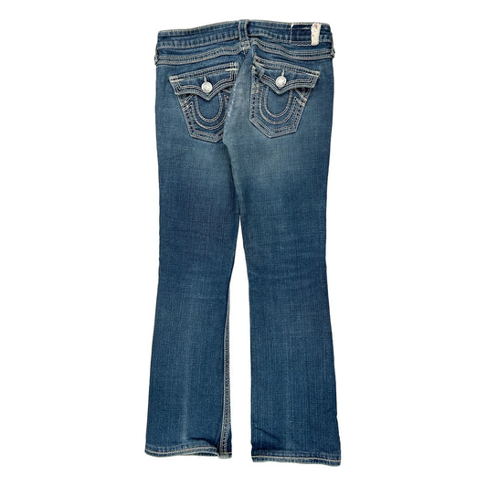 True Religion Boot Cut Jeans - 30W US 4 Blue Cotton