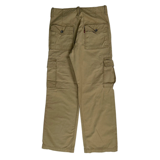 Levis Cargo Trousers - 31W 31L Khaki Cotton
