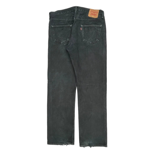 Levis 501 Jeans - 36W 33L Black Cotton