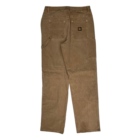 Unbranded Double Knee Carpenter Trousers - 30W 31L Brown Cotton