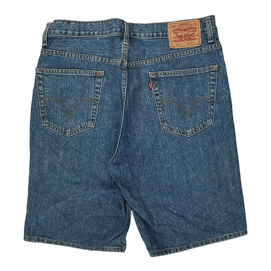 505 Regular Fit Levis Denim Shorts - 34W 10L Blue Cotton