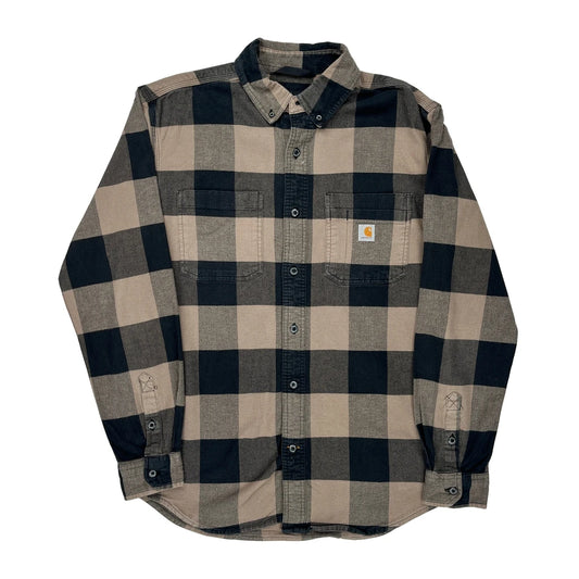 Carhartt Checked Flannel Shirt - Medium Beige Cotton