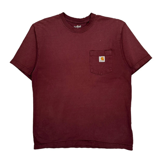 Carhartt T-Shirt - Medium Burgundy Cotton