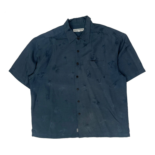 Vintage Quiksilver Hawaiian Shirt - XL Navy Viscose
