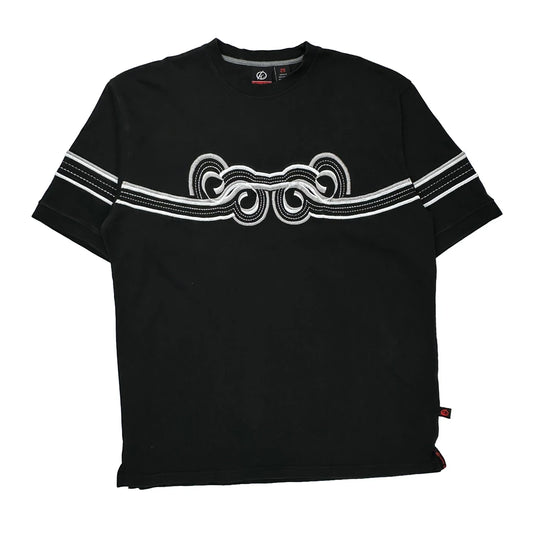 Knockout Striped T-Shirt - 2XL Black Cotton