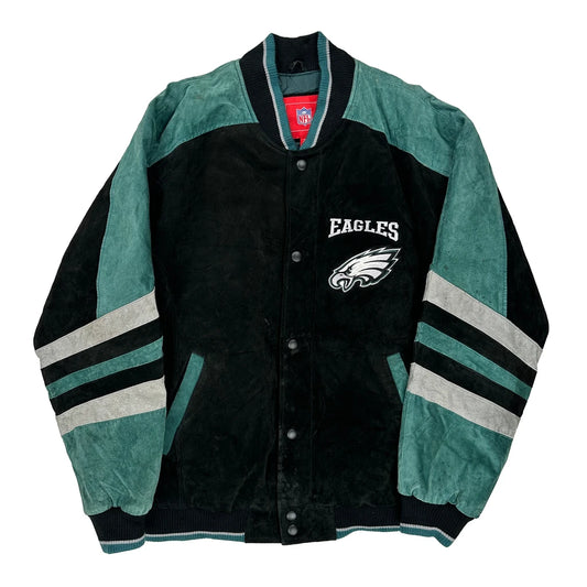 Eagles Nfl Varsity Jacket - XL Black Leather