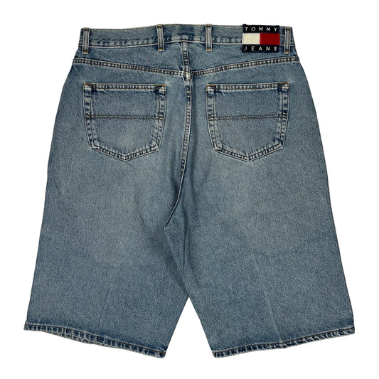 Tommy Jeans Denim Shorts - 38W 12L Light Wash Denim