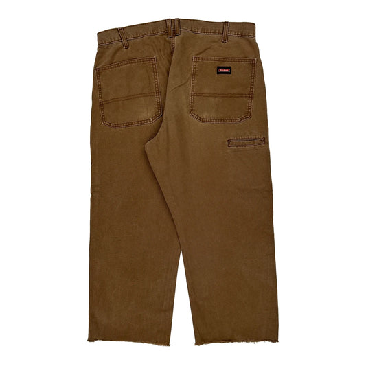 Dickies Carpenter Trousers - 37W 27L Brown Cotton