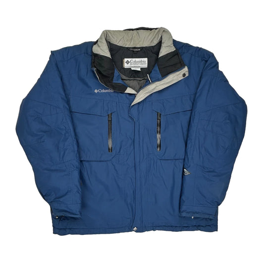 Vintage Titanium Series Columbia Ski Jacket - XL Blue Polyester