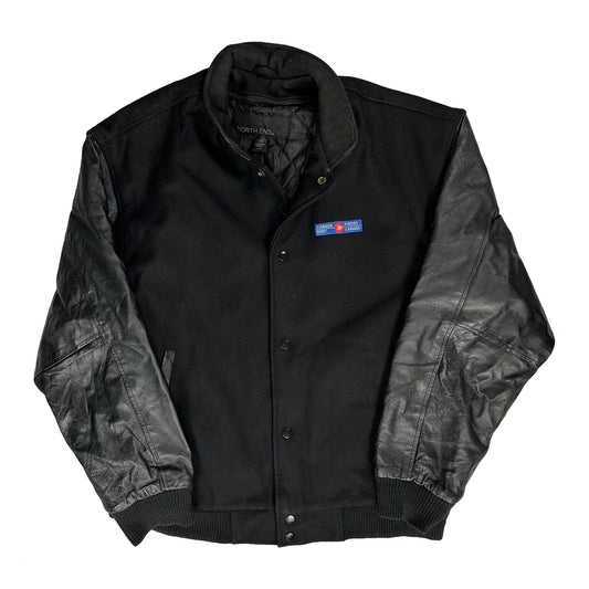 Canada Post North End Varsity Jacket - Large Black Leather
