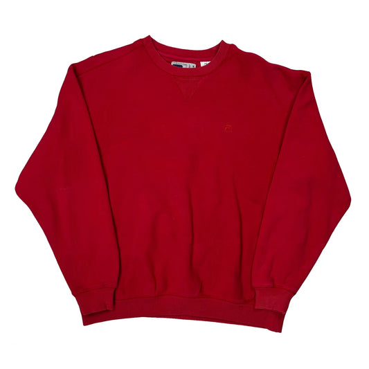 Fila Sweatshirt - XL Red Cotton Blend