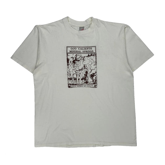 Ojo Caliente Mineral Springs Jerzees T-Shirt - XL White Cotton