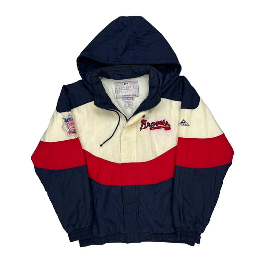 Braves Apex One Mlb Windbreaker - Medium Cream Nylon