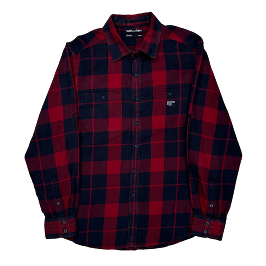 Ecko Unltd Checked Flannel Shirt - Large Navy Cotton