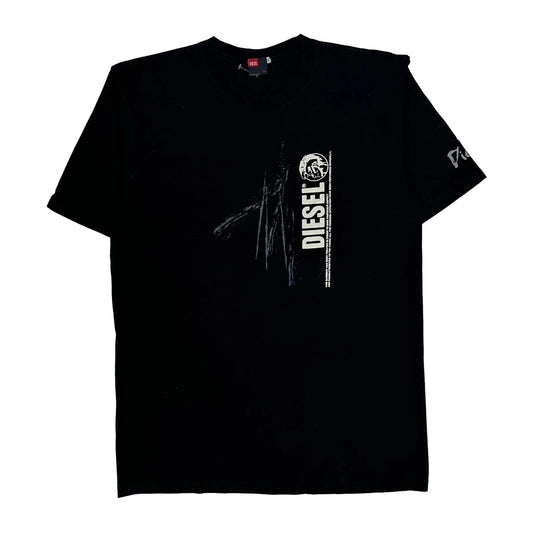 Vintage Diesel T-Shirt - XL Black Cotton