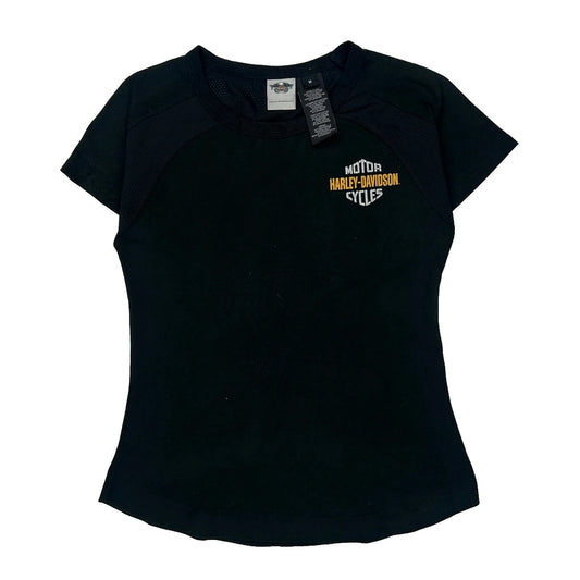 Vintage Harley Davidson T-Shirt - Medium Black Cotton Blend