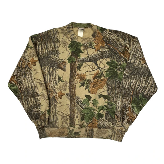 Made In USA Jerzees Camo Sweatshirt - XL Multicoloured Cotton