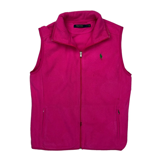 Ralph Lauren Fleece Gilet - Large Pink Polyester