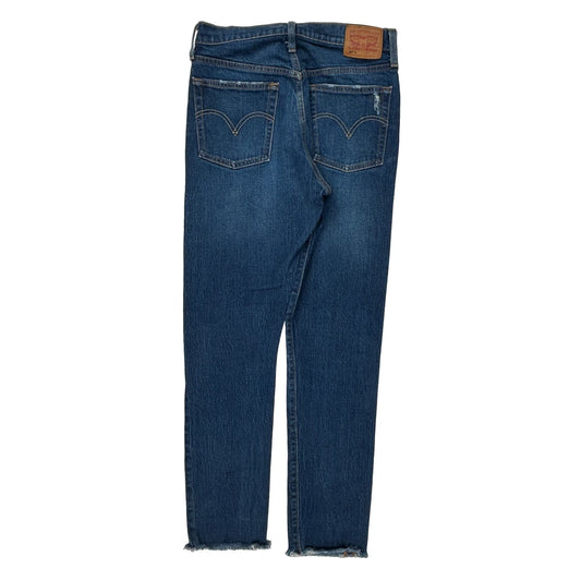 501 Levis Skinny Jeans - 28W UK 8 Blue Cotton