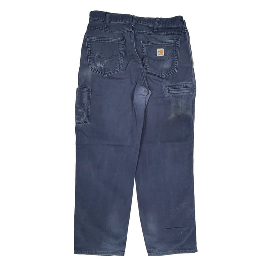 Carhartt Double Knee Carpenter Trousers - 36W 32L Blue Cotton Blend