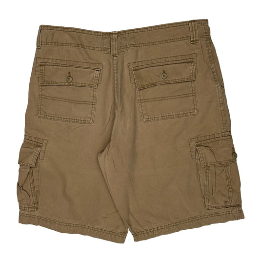 Signature Cargo Shorts - 36W 11L Khaki Cotton