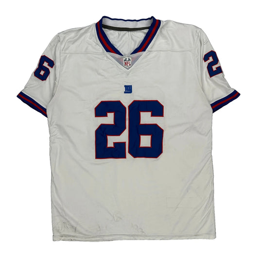 New York Giants Nike Football Jersey - Large Blue Polyester