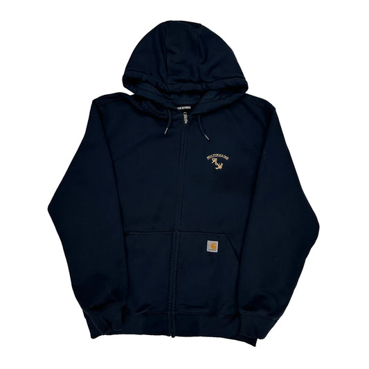 Multihardcore Embroidery Carhartt Hoodie - XL Navy Cotton Blend