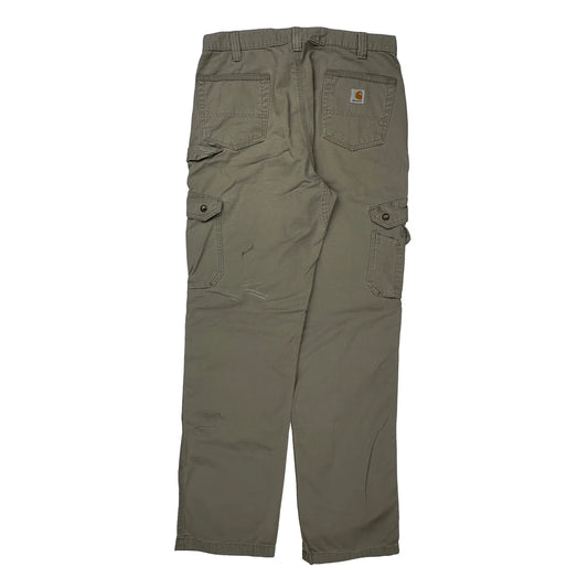Carhartt Cargo Trousers - 34W 32L Khaki Cotton